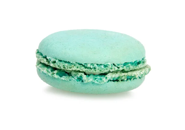 Macarrón Azul Aislado Sobre Fondo Blanco —  Fotos de Stock