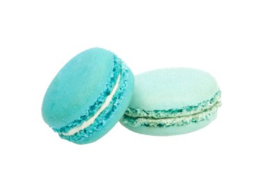 Beyaz arka plan üzerinde izole renkli macaroons