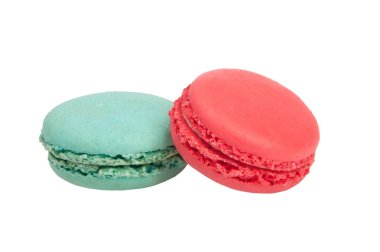 Beyaz arka plan üzerinde izole renkli macaroons