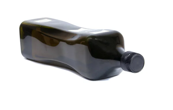 Пластиковая Бутылка Масла Изолированы Белом — стоковое фото