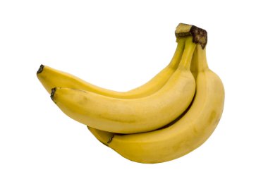 doğal sarı muz üzerinde beyaz izole