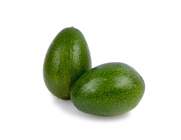 Aguacate Orgánico Fresco Aislado Blanco Comida Tropical Exótica — Foto de Stock