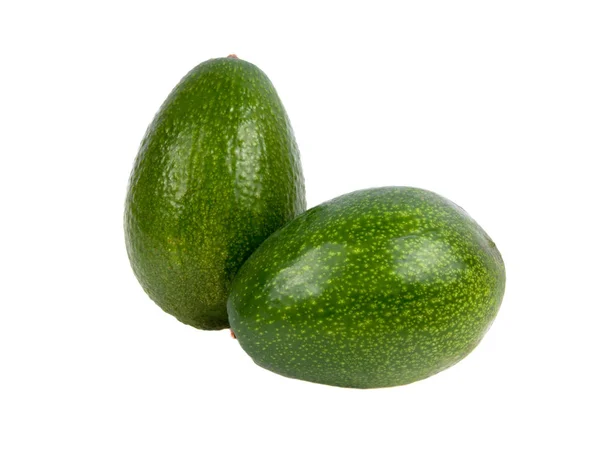 Verse Biologische Avocado Geïsoleerd Witte Tropische Exotische Gerechten — Stockfoto