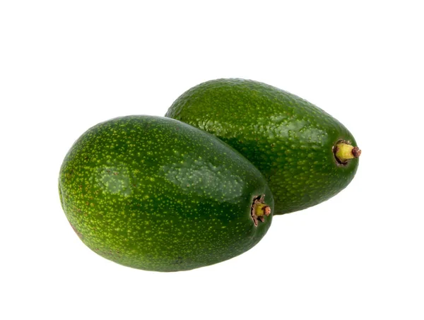 Verse Biologische Avocado Geïsoleerd Witte Tropische Exotische Gerechten — Stockfoto