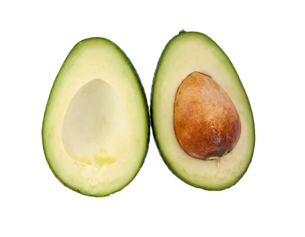 Frische Bio Avocado Isoliert Auf Der Weißen Tropische Exotische Lebensmittel — Stockfoto