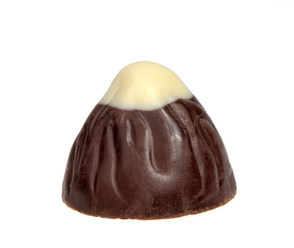 Doces de chocolate exclusivos isolados no branco — Fotografia de Stock
