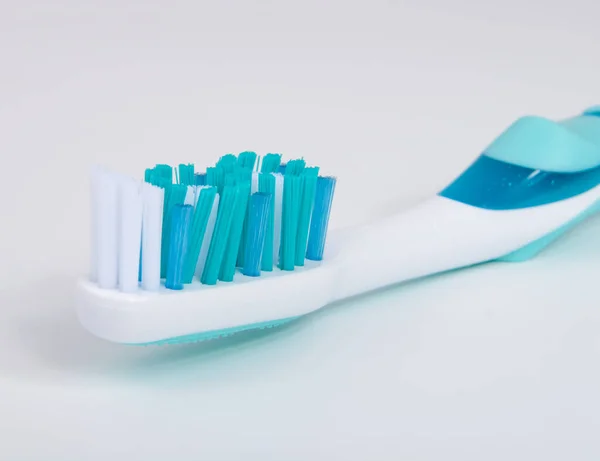 Uma Escova Dentes Para Cuidados Saúde Fundo Branco — Fotografia de Stock