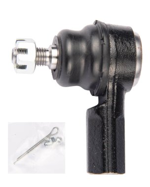 Beyaz arkaplanda otomatik süspansiyon parçaları, dengeleyici çubuğu