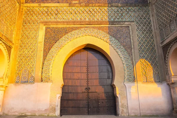 Ninguém Bab Mansour Gate centrou Meknes H — Fotografia de Stock