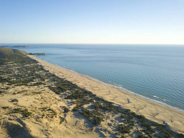Εναέρια προβολή άμμο αμμόλοφος βουνό Patara παραλία — Φωτογραφία Αρχείου