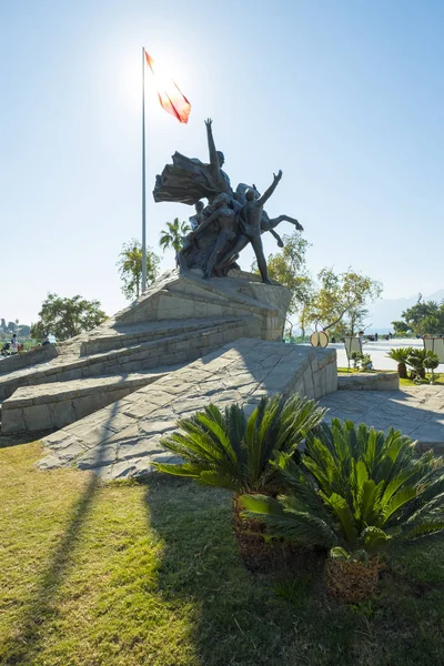 Ataturk Statue Monument Tophane Park Antalya — Stock Photo, Image