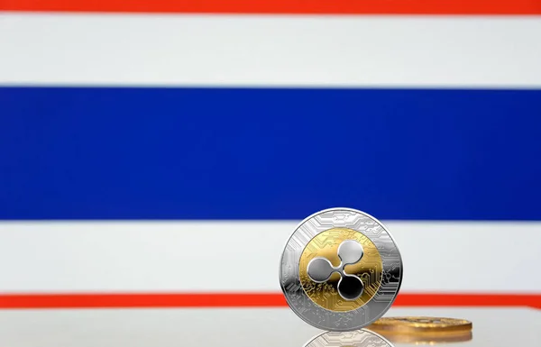 Thailand Flag Ripple Coin — Stock Photo, Image