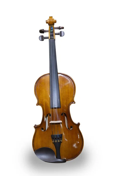 Violino Isolado Sobre Fundo Branco Este Tem Caminho Recorte — Fotografia de Stock