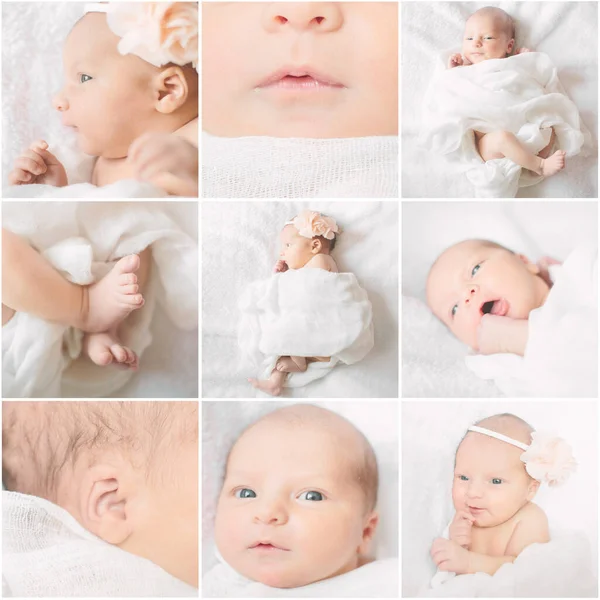 A baba testének különböző részeinek kollázsa — Stock Fotó