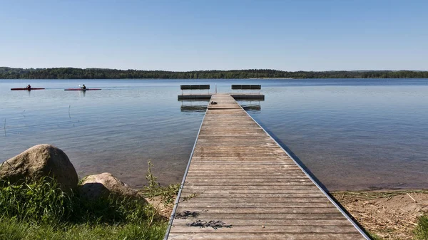 Molo Balneabile Lago Skanderborg Danimarca — Foto Stock