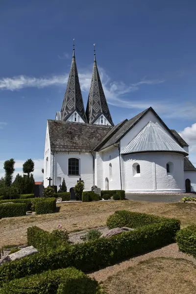 Igreja Broager Dia Verão — Fotografia de Stock