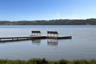 Skanderborg, Danimarka gölde iskeleye banyo