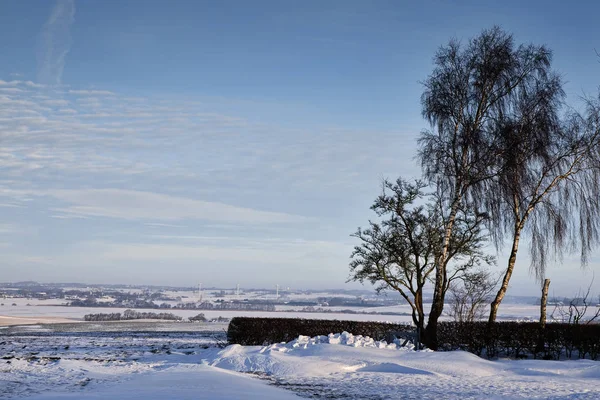 阳光灿烂的冬季风景 — 图库照片