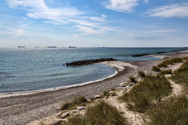 Breakwaters Coast Skagen Denmark Copy Space — Stock Photo, Image