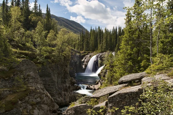 Waterfall Mountains Hemsedal Norway — Stock Photo, Image