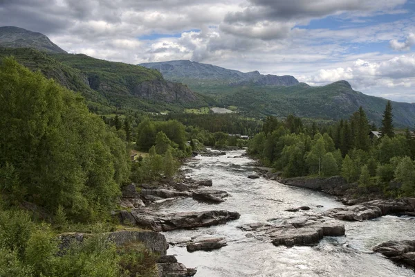 Small River Mountains Hemsedal Norway — Stock Photo, Image