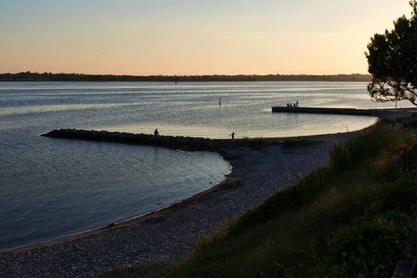 Zachód słońca na plaży — Zdjęcie stockowe