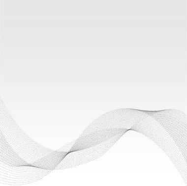 nokta inşa dalgalar ile 3D siyah ve beyaz soyut vektör arka plan.