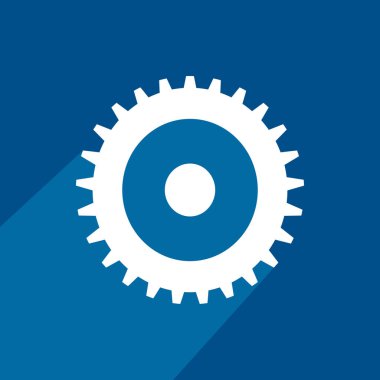 Uzun gölge ile vites düz simgesi.