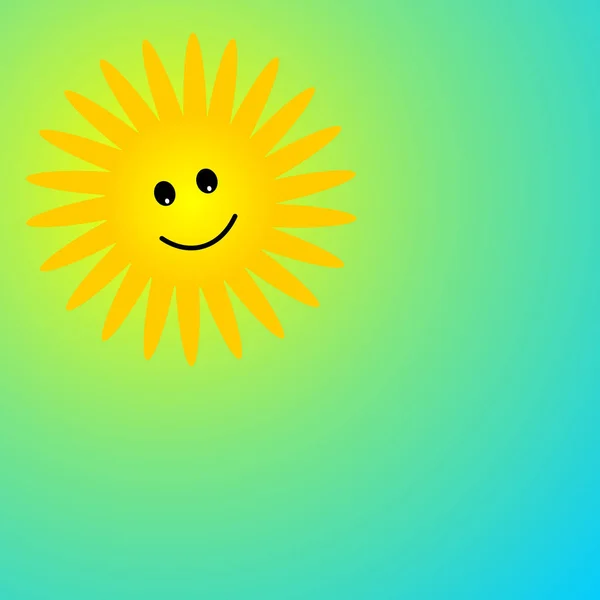 矢量微笑的太阳 适用于图标 墙纸或横幅 — 图库矢量图片