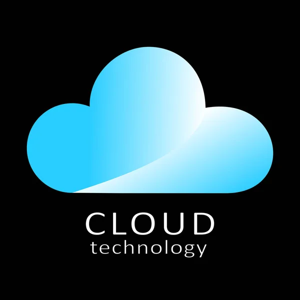 Diseño Computación Nube Icono Tecnología Creativa — Vector de stock