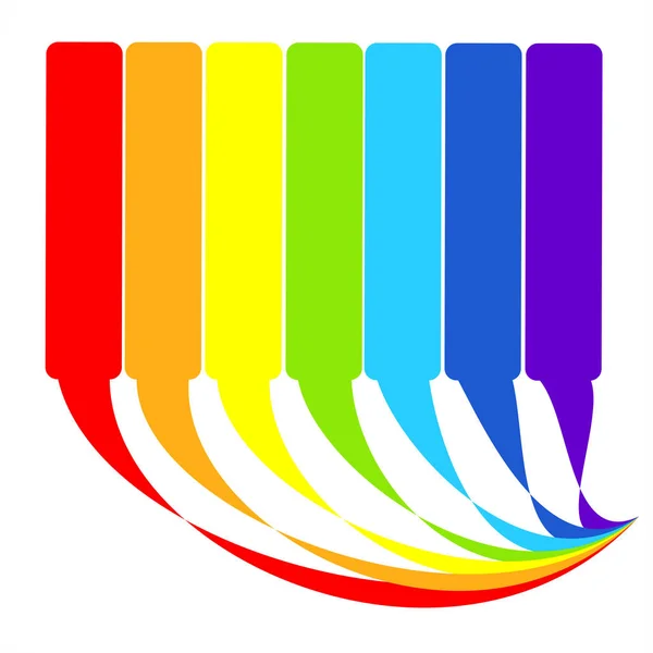Plantilla Infografía Vectorial Para Presentación Gráfico Con Colores Arcoíris Concepto — Vector de stock