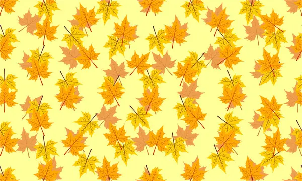 Fondo Vectorial Sin Costuras Con Hojas Otoño Patrón Otoño — Archivo Imágenes Vectoriales