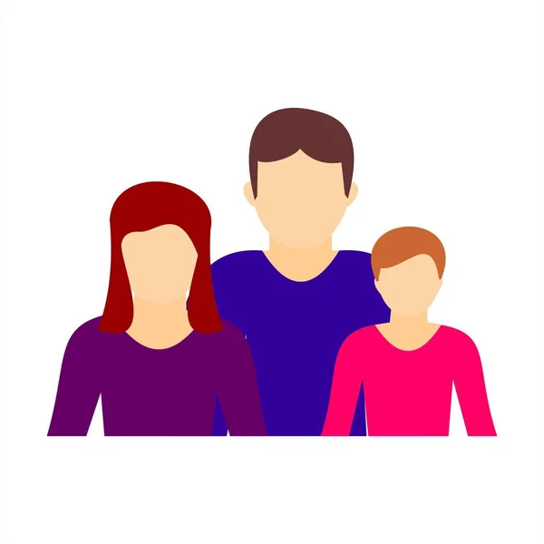 扁平样式的家庭图标 现代设计 矢量插图 — 图库矢量图片