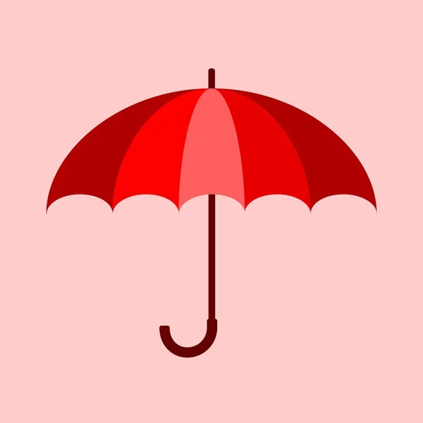 Illustrazione Vettoriale Icona Ombrello Simbolo Protezione Antipioggia Stile Design Piatto — Vettoriale Stock