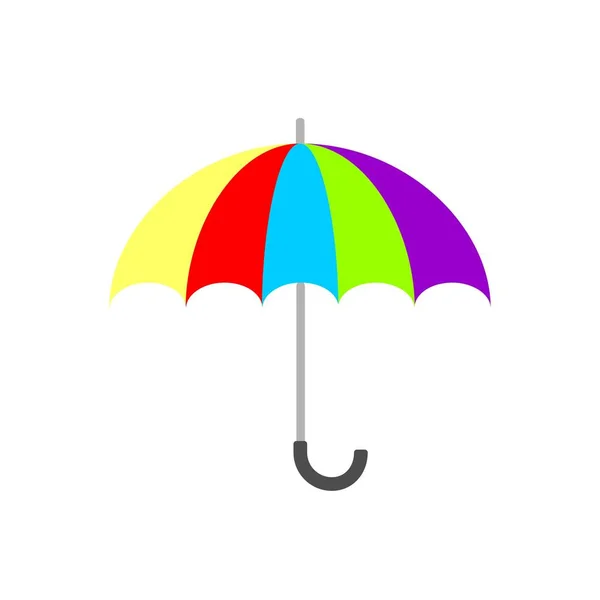 Umbrella Icon Vector Illustration Rain Protection Symbol Flat Design Style — Stock Vector