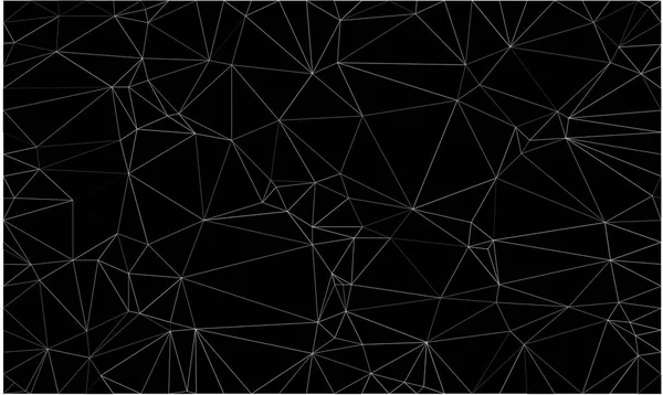 Maille Abstraite Polygonale Wireframe Polygone Vectoriel Composé Triangles Fond Sombre — Image vectorielle