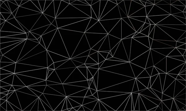 Многоугольная Абстрактная Сетка Wireframe Векторный Многоугольник Состоящий Треугольников Геометрический Темный — стоковый вектор