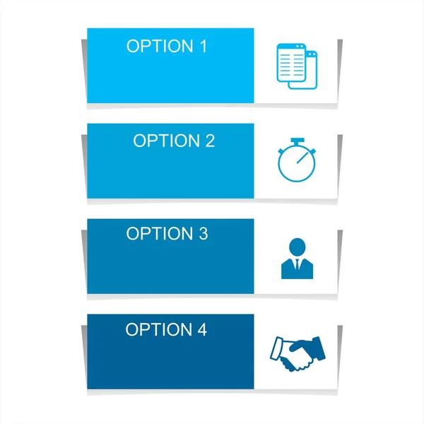 Éléments Conception Infographie Pour Les Données Entreprise Avec Quatre Options — Image vectorielle