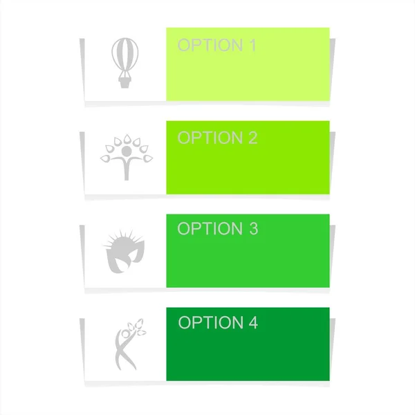 Éléments Conception Infographie Pour Les Données Entreprise Avec Quatre Options — Image vectorielle