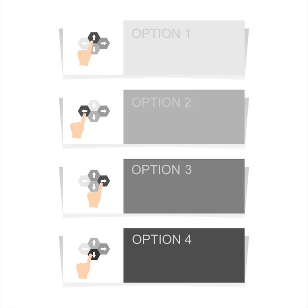 Infographic Design Elements Business Data Four Options Parts Steps Levels — Stock Vector