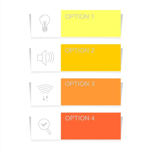 Infographic Design Elements Business Data Four Options Parts Steps Levels — Stock Vector