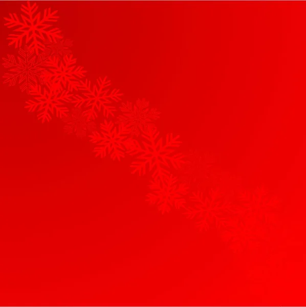 Ilustração Natal Com Flocos Neve Fundo Gradiente Cores Vermelhas Ilustração —  Vetores de Stock