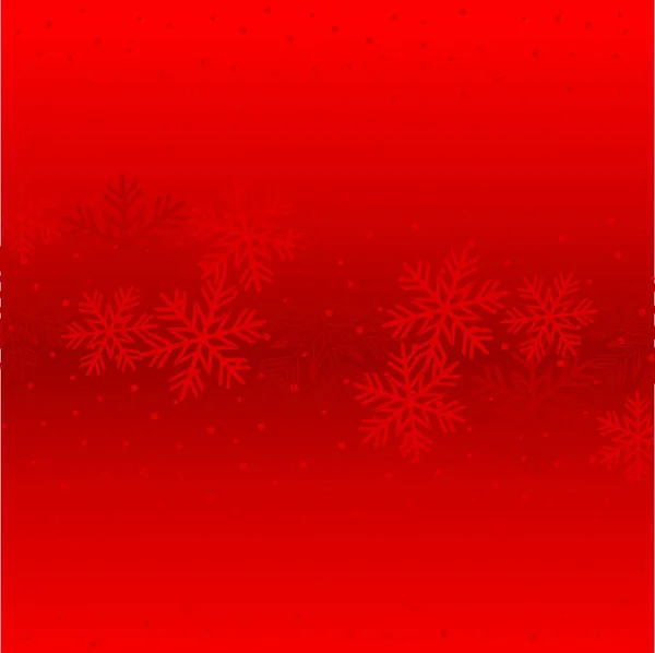 Illustration Noël Avec Flocons Neige Sur Fond Dégradé Couleurs Rouges — Image vectorielle