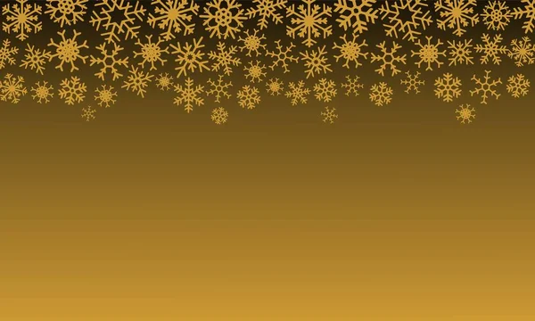 Рождественская Иллюстрация Снежинками Градиентном Фоне Золотых Тонах Векторная Графика — стоковый вектор