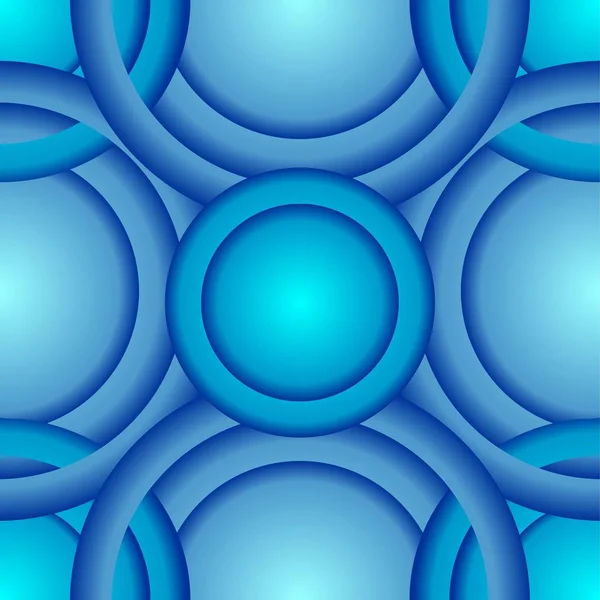 Módní Modrá Vzor Bezešvé Kruhy Módní Modrá Vzor Bezešvé Kruhy — Stockový vektor