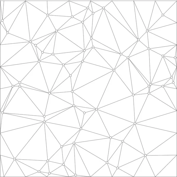 Wireframe Polygonal Abstrakt Mesh Vector Polygon Som Består Trianglar Geometrisk — Stock vektor