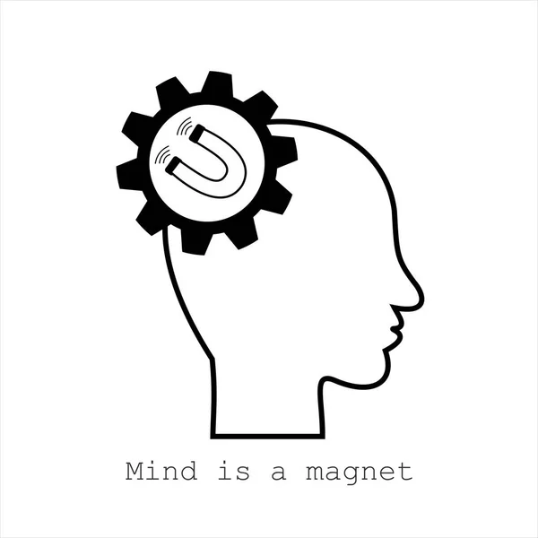 Symbool Voor Geest Een Magneet Concept Voor Web Mobiele Apps — Stockvector