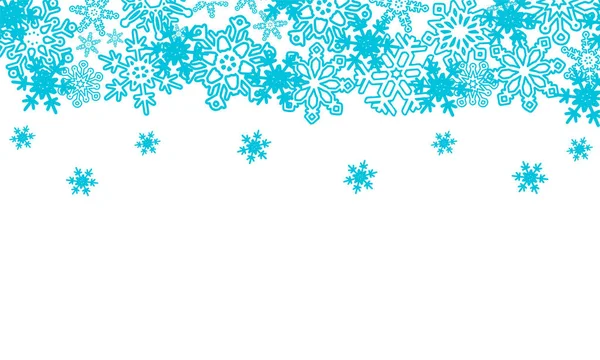 Зимний Фон Различными Снежинками Векторный Рисунок — стоковый вектор