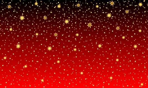 Texture Paillettes Avec Des Points Des Étoiles Sur Fond Rouge — Image vectorielle