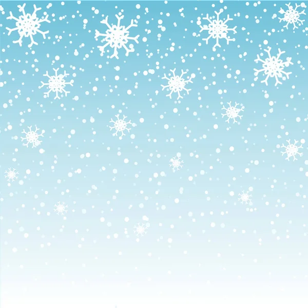 Χειμώνα Φόντο Διάφορες Νιφάδες Χιονιού Διανυσματικό Γραφικό Μοτίβο — Διανυσματικό Αρχείο